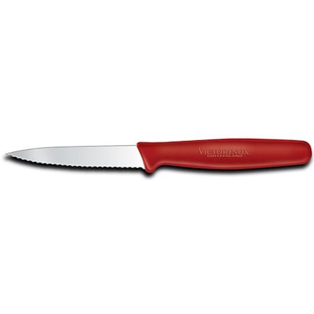 Victorinox Swiss Army 3 1/4 in Red Serrated Paring Knife 6.76309999999999